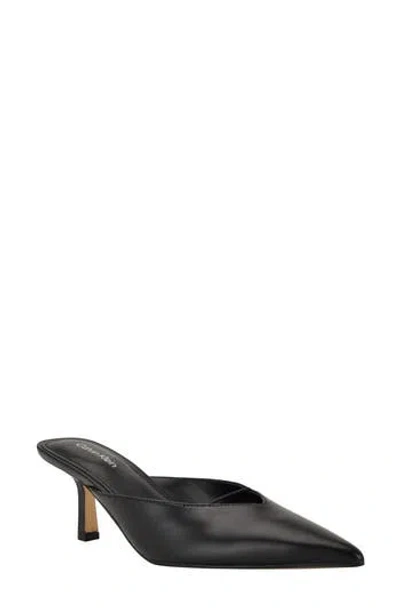 Calvin Klein Camily Pointed Toe Mule In Black