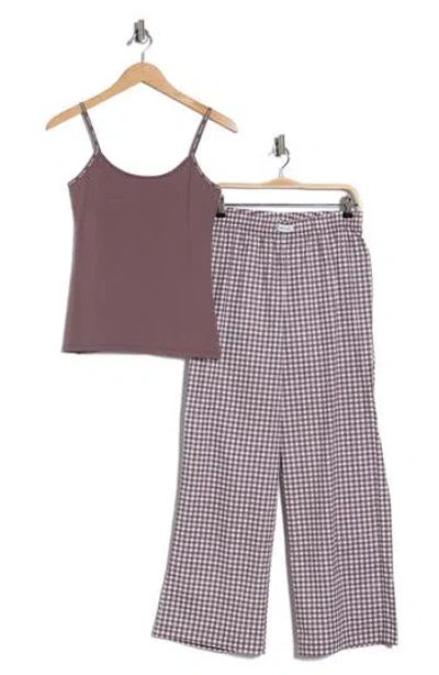 Calvin Klein Camisole Long Pajamas In Brown