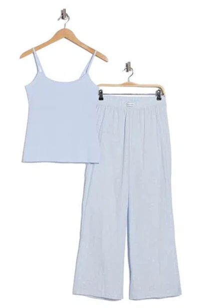 Calvin Klein Camisole Long Pajamas In Blue