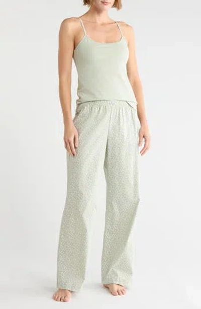 Calvin Klein Camisole Long Pajamas In Flttr Hrts Msty