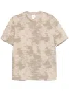 Calvin Klein Crew Neck Tie-dye Camouflage T-shirt In Neutrals