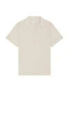 Calvin Klein Camp Shirt In Nude