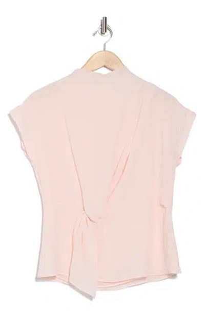 Calvin Klein Cap Sleeve Tie Waist Top In Parfait