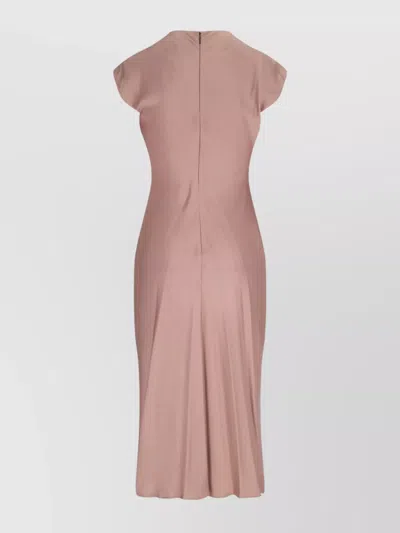 Calvin Klein Cap Sleeves Midi Length In Pink
