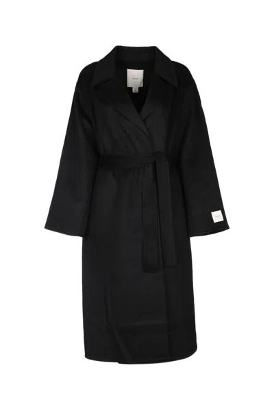 Calvin Klein Black Wool Blend Hero Coat