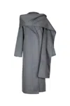 Calvin Klein Grey Wool Blend Coat In Gray