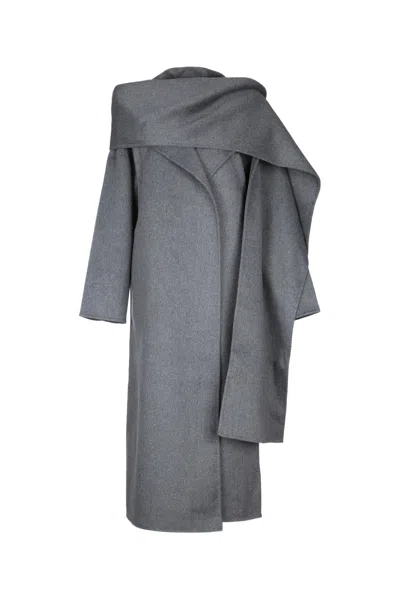 Calvin Klein Grey Wool Blend Coat In Gray