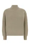 Calvin Klein Cappuccino Polyester Blend Sweater In Gray