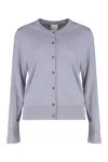 Calvin Klein Cardigan In Wool In Gray