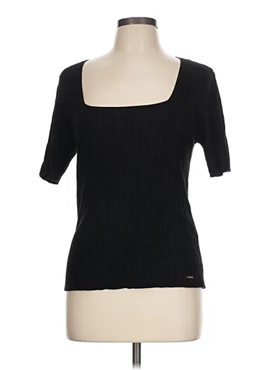 Pre-owned Calvin Klein Cardigan Sweater In Black