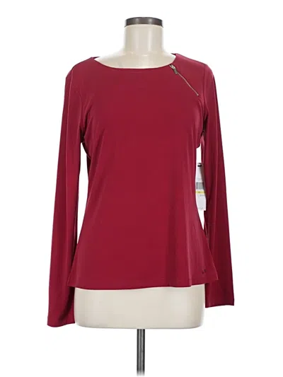 Pre-owned Calvin Klein Cardigan Sweater In Burgundy