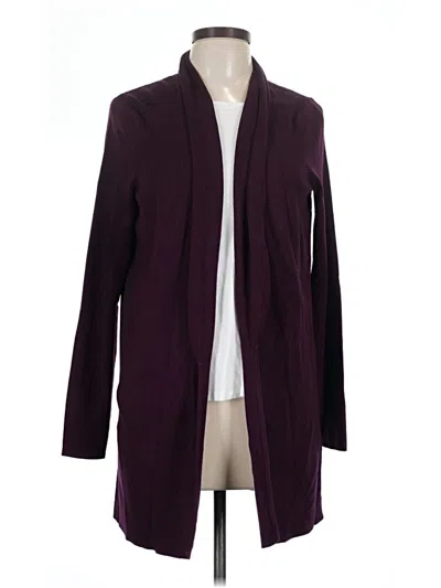 Pre-owned Calvin Klein Cardigan Sweater In Burgundy
