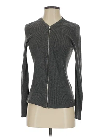 Pre-owned Calvin Klein Cardigan Sweater In Gray