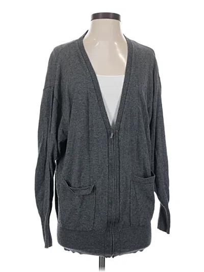 Pre-owned Calvin Klein Cardigan Sweater In Gray