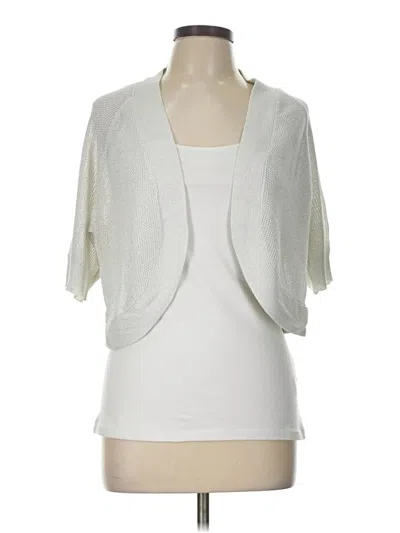 Pre-owned Calvin Klein Cardigan Sweater In Ivory