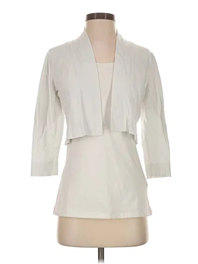 Pre-owned Calvin Klein Cardigan Sweater In Ivory