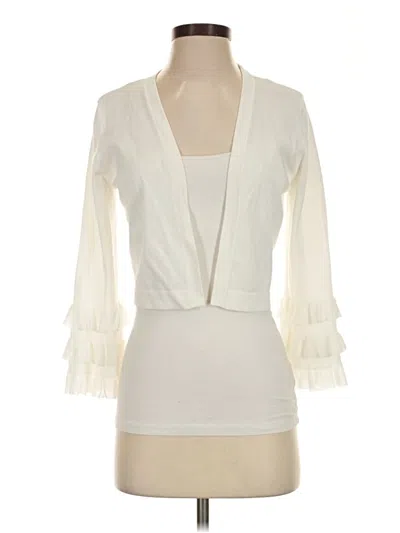 Pre-owned Calvin Klein Cardigan Sweater In Ivory