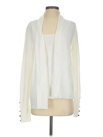 Pre-owned Calvin Klein Cardigan Sweater In Ivory