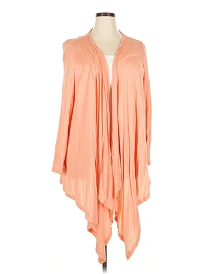 Pre-owned Calvin Klein Cardigan Sweater In Orange