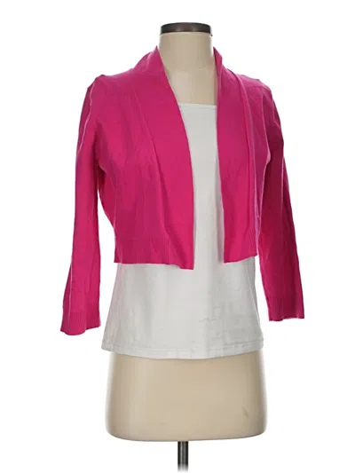Pre-owned Calvin Klein Cardigan Sweater In Pink
