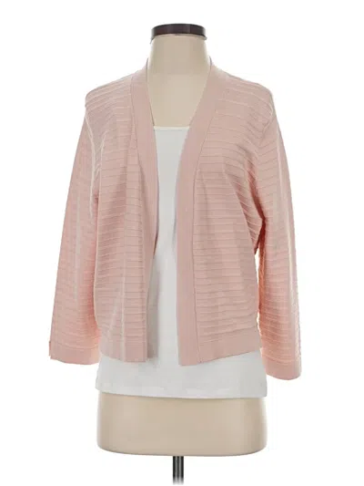 Pre-owned Calvin Klein Cardigan Sweater In Pink