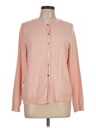 Pre-owned Calvin Klein Cardigan Sweater In Pink