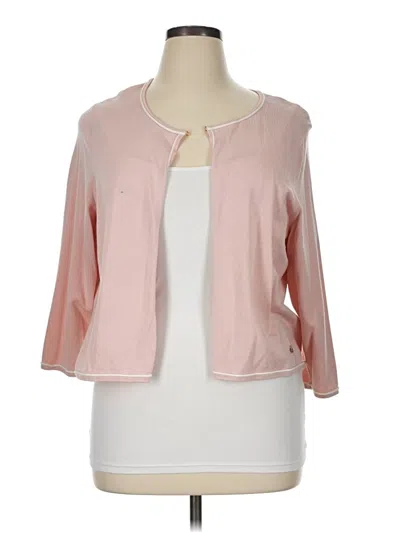 Pre-owned Calvin Klein Cardigan Sweater In Pink
