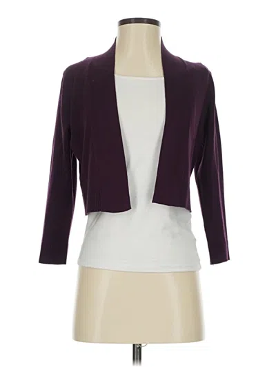 Pre-owned Calvin Klein Cardigan Sweater In Purple