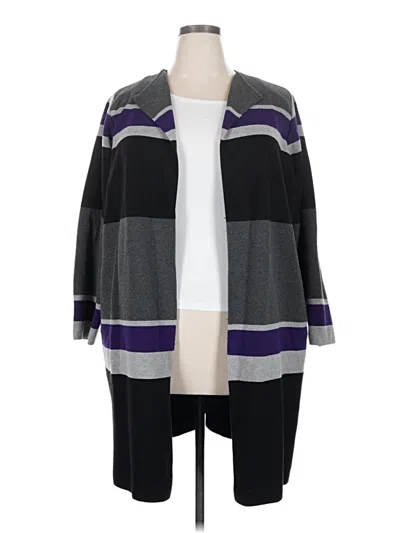 Pre-owned Calvin Klein Cardigan Sweater In Purple