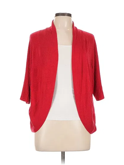 Pre-owned Calvin Klein Cardigan Sweater In Red
