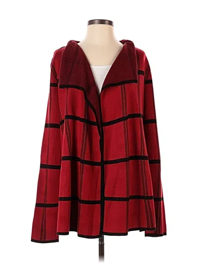 Pre-owned Calvin Klein Cardigan Sweater In Red