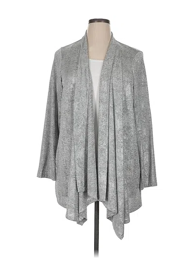 Pre-owned Calvin Klein Cardigan Sweater In Silver