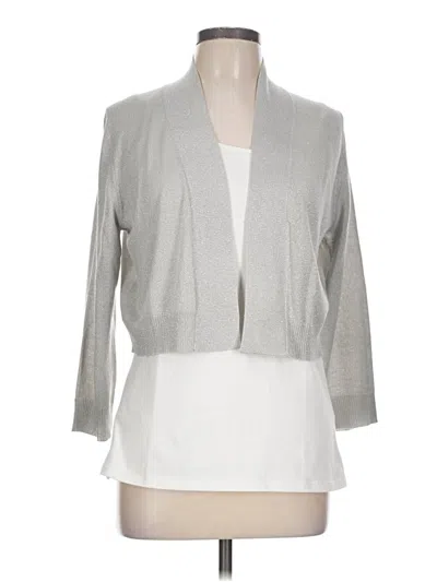 Pre-owned Calvin Klein Cardigan Sweater In Silver