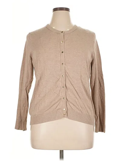 Pre-owned Calvin Klein Cardigan Sweater In Tan