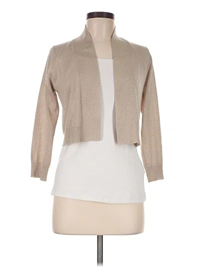 Pre-owned Calvin Klein Cardigan Sweater In Tan