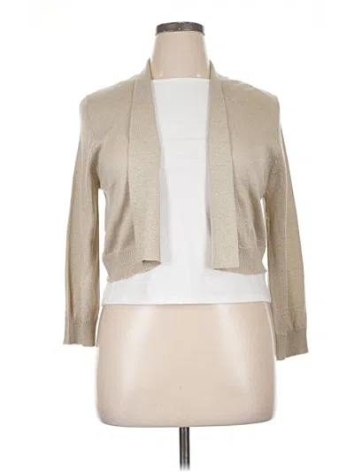 Pre-owned Calvin Klein Cardigan Sweater In Tan