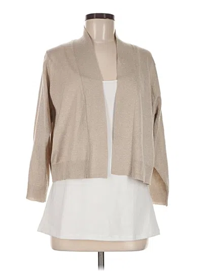 Pre-owned Calvin Klein Cardigan Sweater In Tan