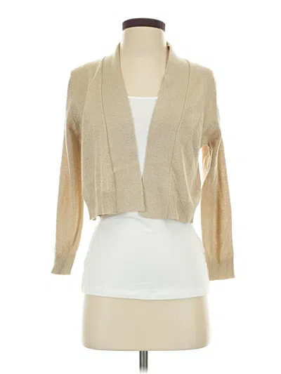 Pre-owned Calvin Klein Cardigan Sweater In Tan