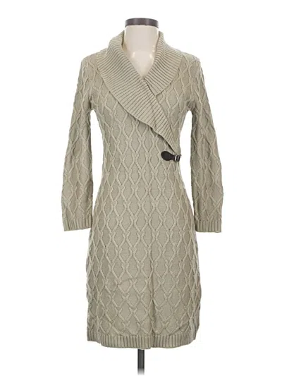 Pre-owned Calvin Klein Cardigan Sweater In Tan
