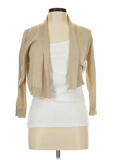 Pre-owned Calvin Klein Cardigan Sweater In Tan