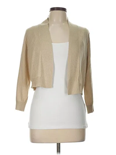 Pre-owned Calvin Klein Cardigan Sweater In Tan