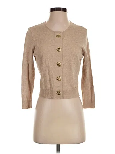 Pre-owned Calvin Klein Cardigan Sweater In Tan