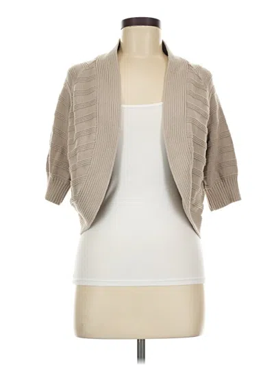 Pre-owned Calvin Klein Cardigan Sweater In Tan