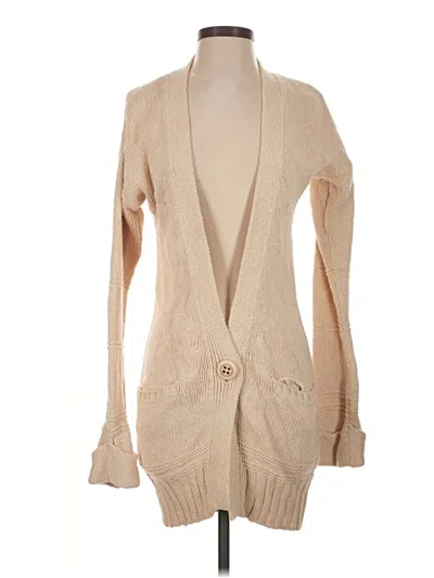 Pre-owned Calvin Klein Cardigan Sweater In Tan