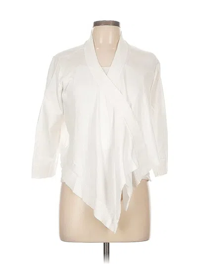 Pre-owned Calvin Klein Cardigan Sweater In White