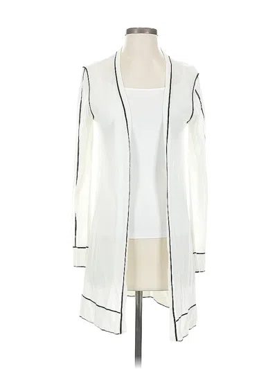 Pre-owned Calvin Klein Cardigan Sweater In White