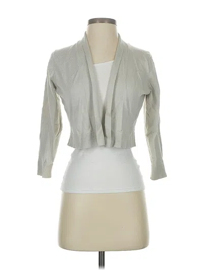 Pre-owned Calvin Klein Cardigan Sweater In White