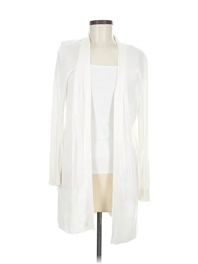 Pre-owned Calvin Klein Cardigan Sweater In White