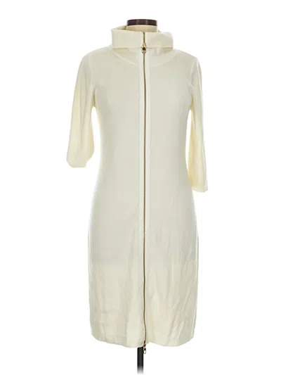 Pre-owned Calvin Klein Cardigan Sweater In White