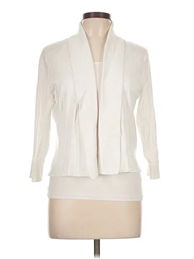 Pre-owned Calvin Klein Cardigan Sweater In White